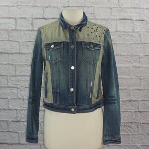 DKNY Jeans Two Tone Denim Jean Jacket